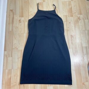 Banana Republic Womens Size 14 Mini Dress Sleeveless Black Cut Out Dress NWT